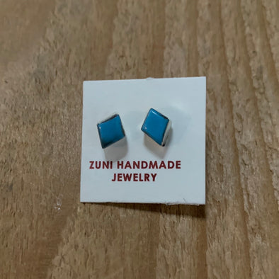 Turquoise Diamond Shaped Studs