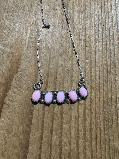 5 stone bar necklace