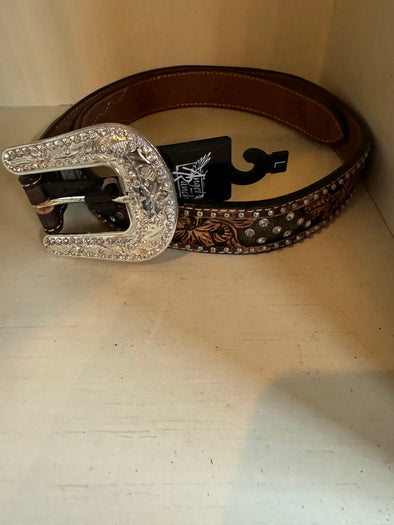 Angel Ranch Tolled belt with Rhinestone Accents