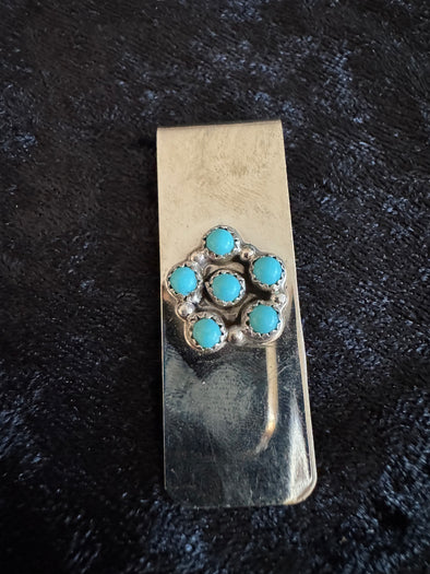 Dorothy Yazzie Kingman Turquoise Money Clip