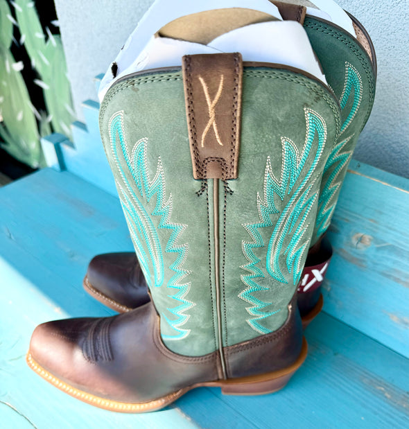 Twisted X 12" Tech Boots Cocoa/Mint Green