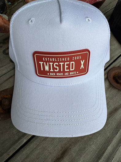 Twisted X White Patch Hat