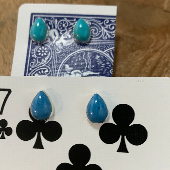 Teardrop Turquoise Studs