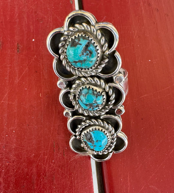Christina Yazzie 3 Stone Kingman Ring