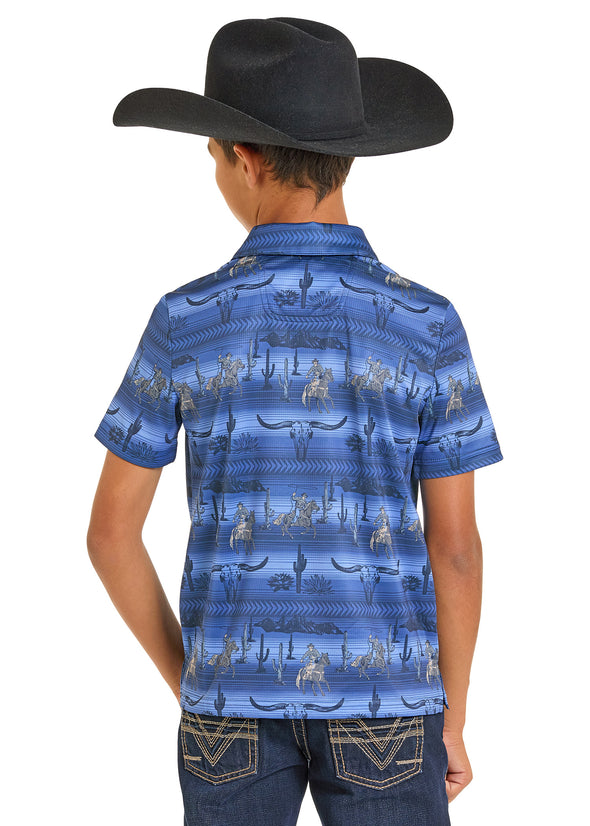 Boy's Rock N Roll Serape Conversation Polo