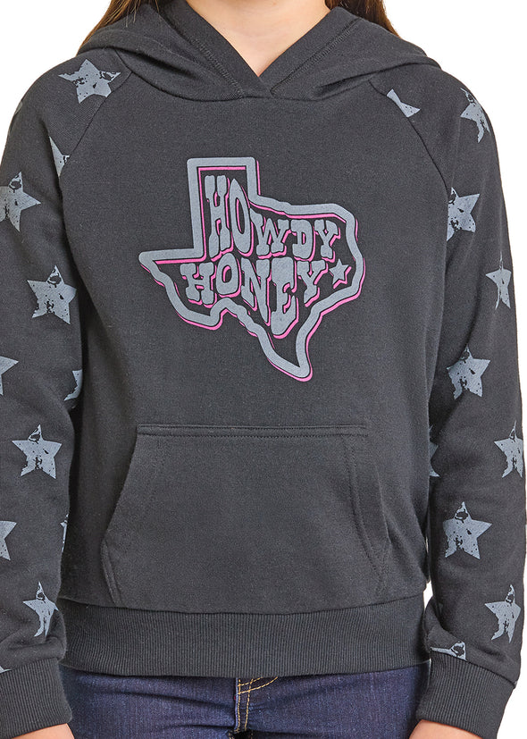 Rock n Roll Girl Star Sleeved Hoodie