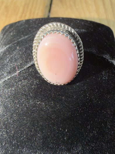 Christina Yazzie Pink Conch Ring