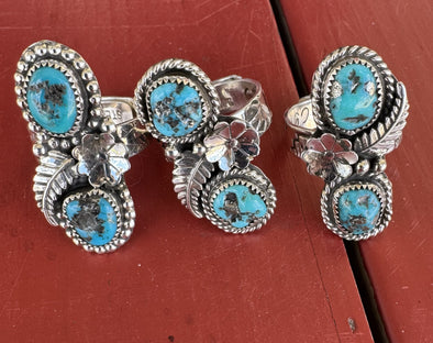 Christina Yazzie Kingman 2-Stone Ring