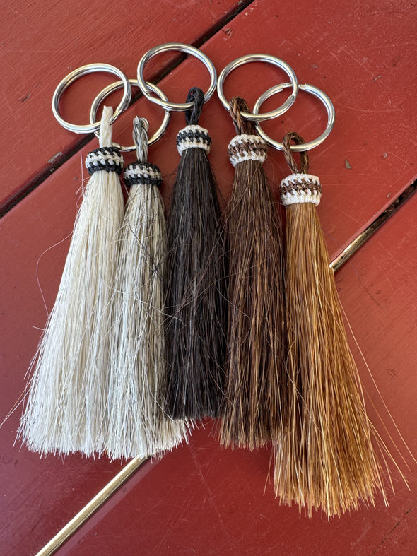 Horse Hair Beaded Key Chain