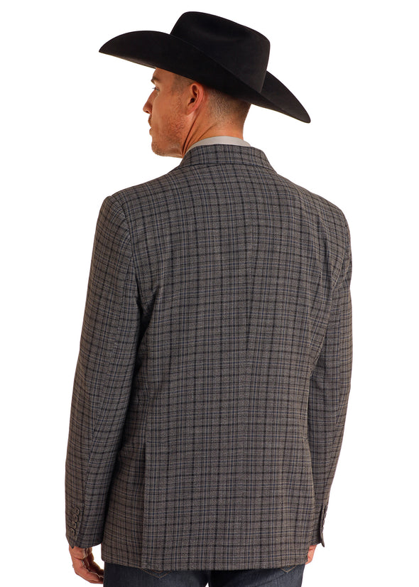 Rock N Roll Grey Plaid Blazer