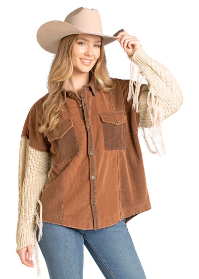 Rock N Roll Women's Corduroy Sweater Jacket