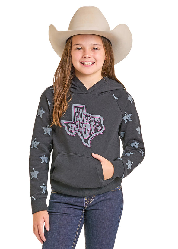 Rock n Roll Girl Star Sleeved Hoodie