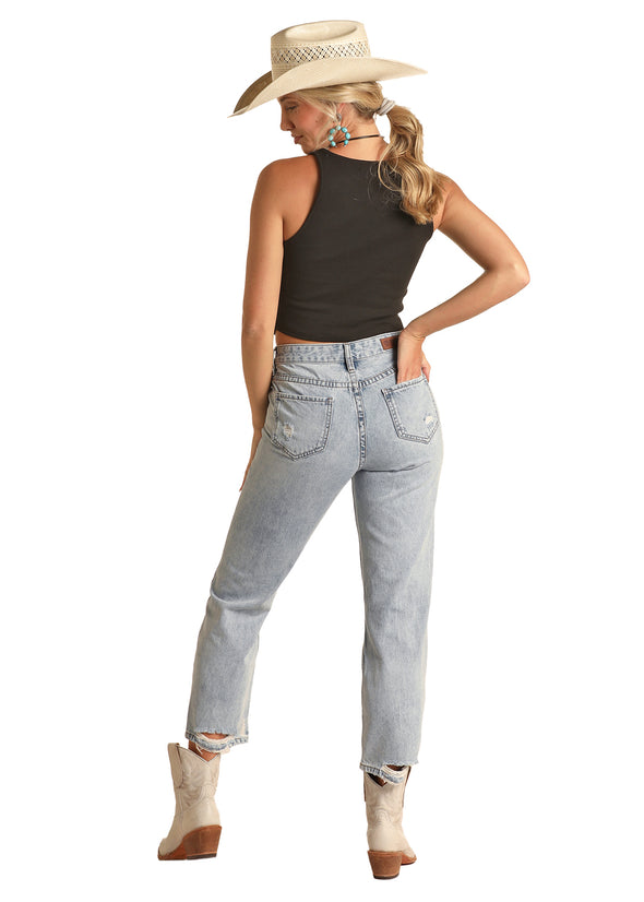 Rock N Rock Light Wash Cropped Jeans