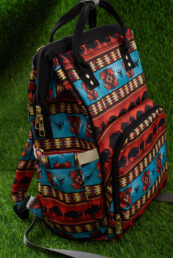 Buffalo Aztec Diaper Bag