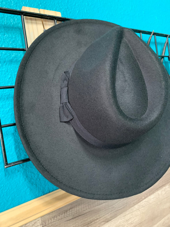 Dolly Rancher Wide Brim Felt Hat Black