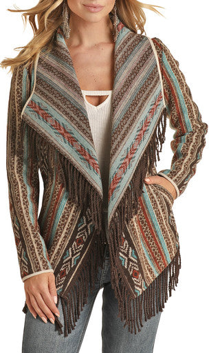 Ladies Aztec Wool Jacket