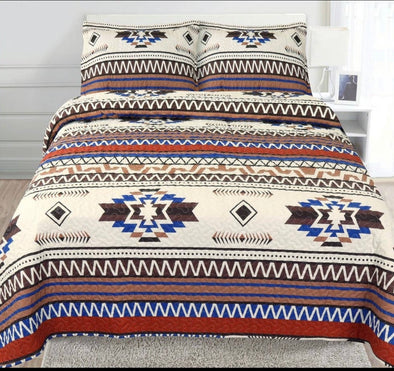 Chocolate Aztec Western Bedding Set