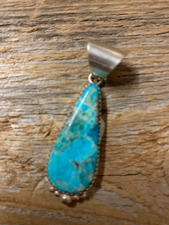 Solid as Turquoise Sterling Pendant