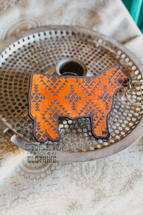 Aztec Show Steer Keychain