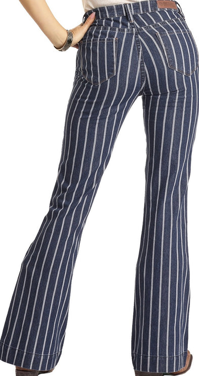 Striped Trouser Style Jeans