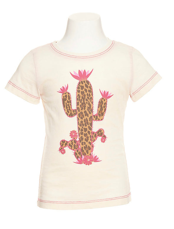 Cowgirl Hardware leopard cactus youth short sleeve