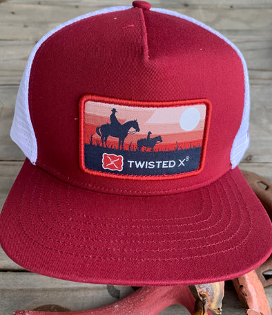 Twisted X Maroon Sunset Cap