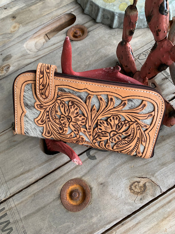 Thrall, Tooled Leather Clutch