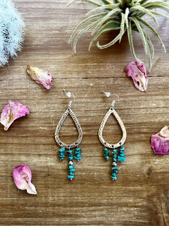Brandi, Silver and turquoise earrings