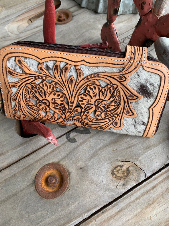 Thrall, Tooled Leather Clutch