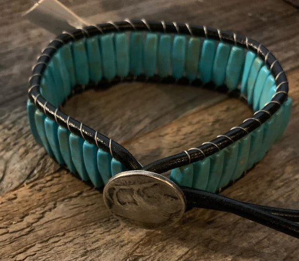 Turquoise Long Bead Bracelet